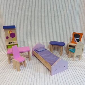 Wooden Barbie Size Dollhouse Futniture